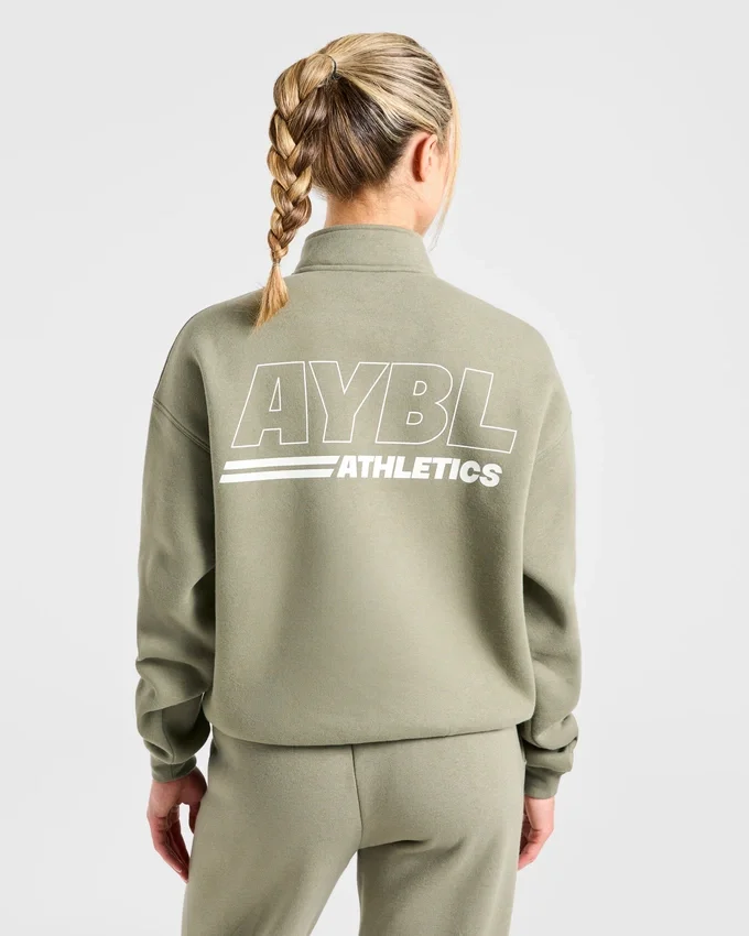 Pull oversize à fermeture éclair 1/4 Athletics Track