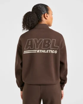 Pull oversize à fermeture éclair 1/4 Athletics Track