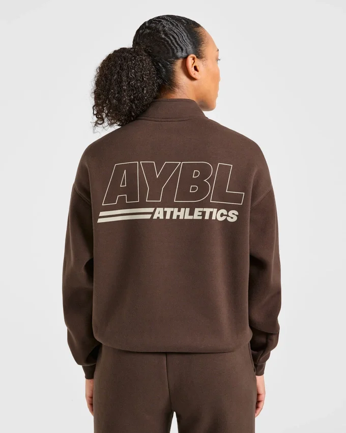 Pull oversize à fermeture éclair 1/4 Athletics Track