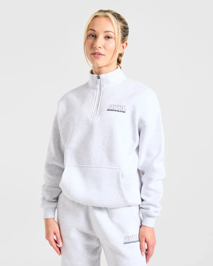 Pull oversize à fermeture éclair 1/4 Athletics Track