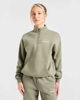 Pull oversize à fermeture éclair 1/4 Athletics Track