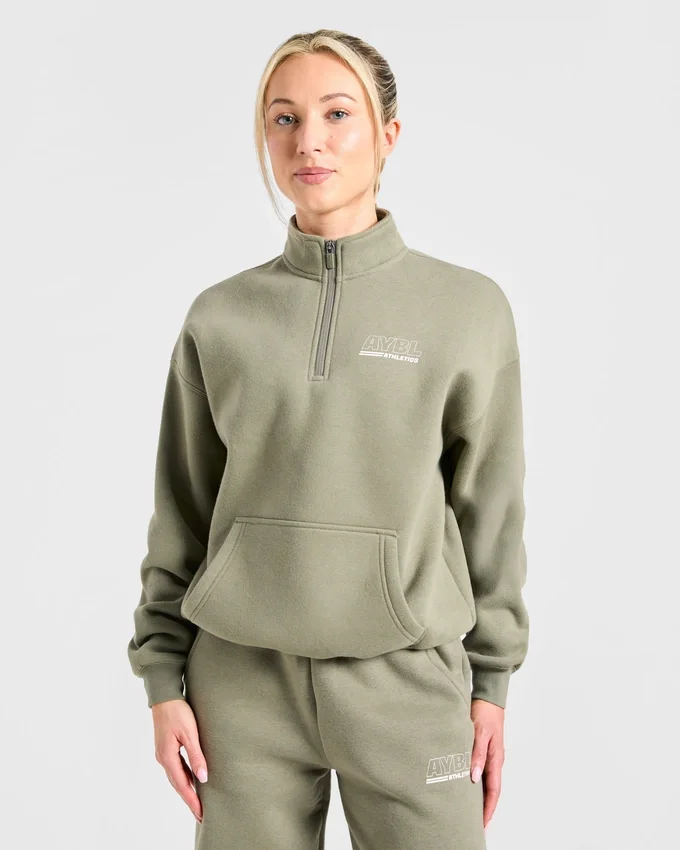 Pull oversize à fermeture éclair 1/4 Athletics Track