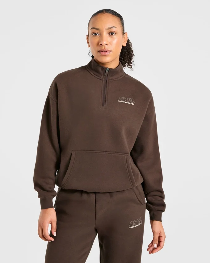 Pull oversize à fermeture éclair 1/4 Athletics Track