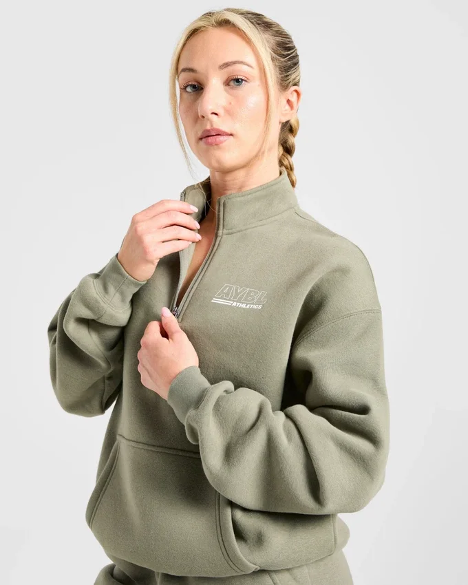 Pull oversize à fermeture éclair 1/4 Athletics Track