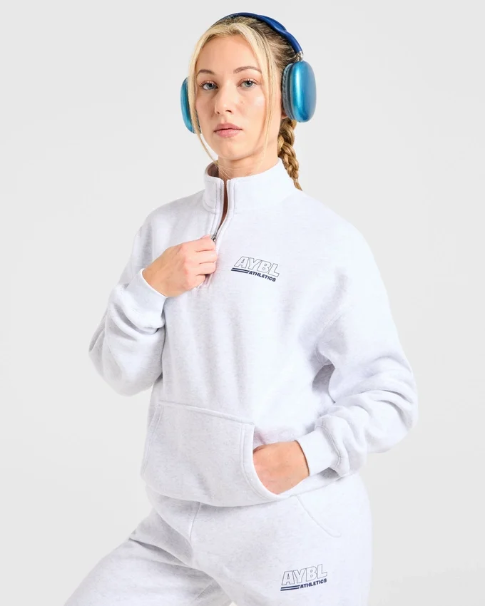 Pull oversize à fermeture éclair 1/4 Athletics Track