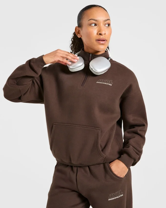 Pull oversize à fermeture éclair 1/4 Athletics Track