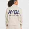 Pull oversize à fermeture éclair 1/4 « Sports Club »