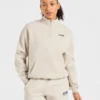 Pull oversize à fermeture éclair 1/4 « Sports Club »
