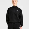 Pull oversize à fermeture éclair 1/4 « Sports Club »