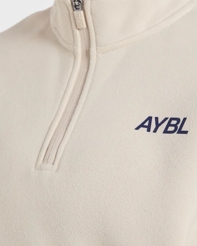 Pull oversize à fermeture éclair 1/4 « Sports Club »