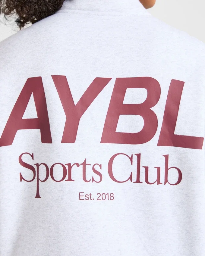 Pull oversize à fermeture éclair 1/4 « Sports Club »