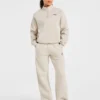 Pull oversize à fermeture éclair 1/4 « Sports Club »