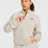 Pull oversize à fermeture éclair 1/4 « Sports Club »