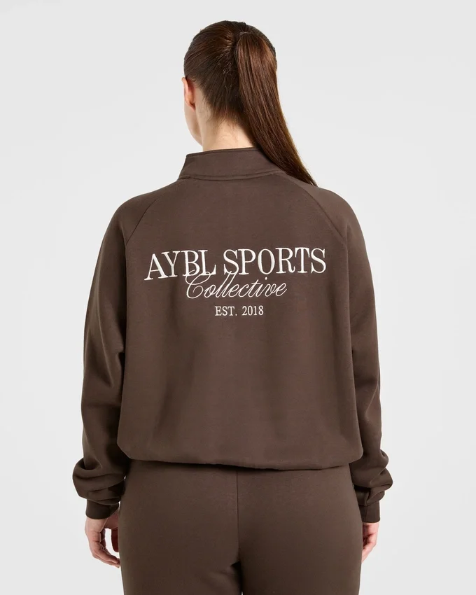 Pull oversize à fermeture éclair 1/4 Sports Collective