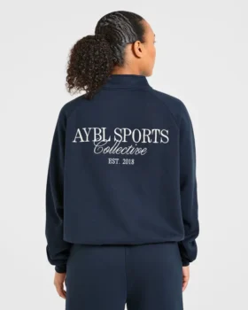 Pull oversize à fermeture éclair 1/4 Sports Collective