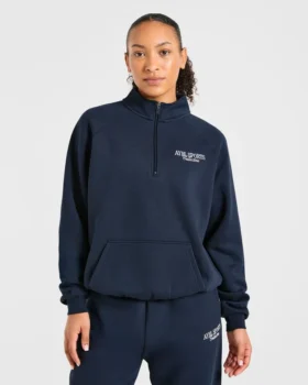 Pull oversize à fermeture éclair 1/4 Sports Collective