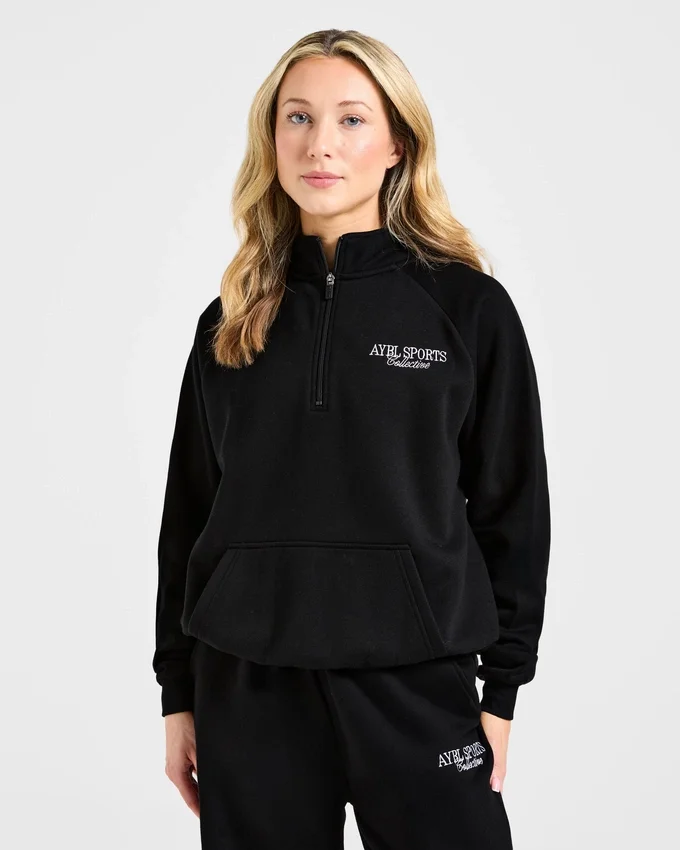 Pull oversize à fermeture éclair 1/4 Sports Collective