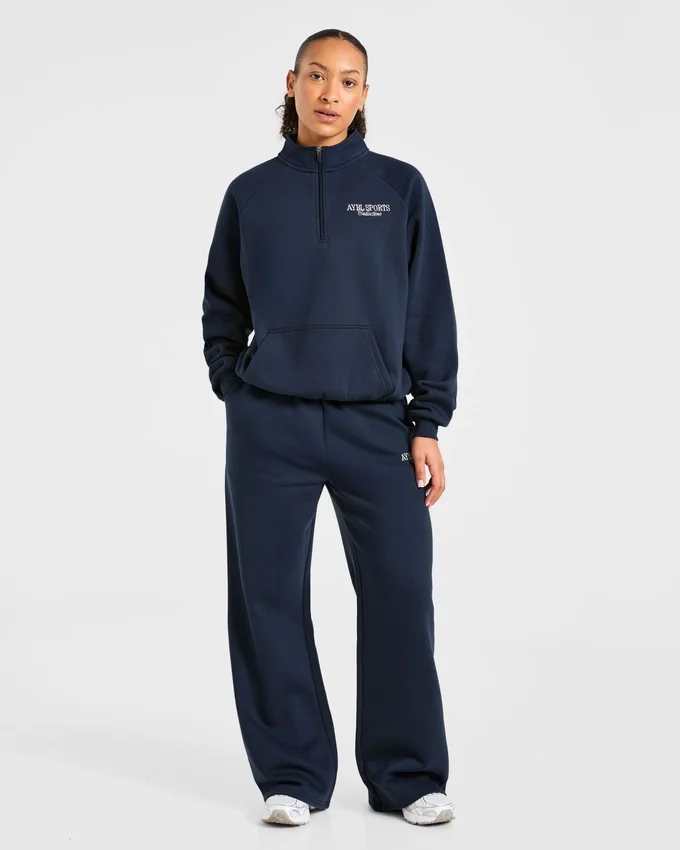 Pull oversize à fermeture éclair 1/4 Sports Collective