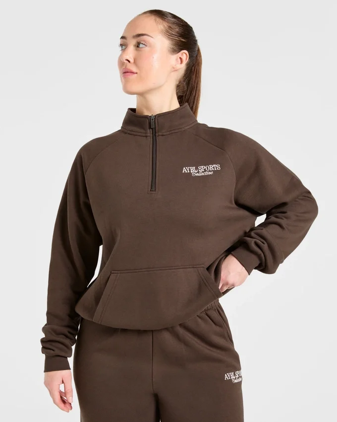 Pull oversize à fermeture éclair 1/4 Sports Collective