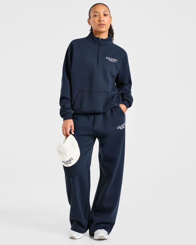 Pull oversize à fermeture éclair 1/4 Sports Collective
