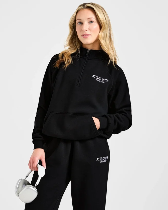 Pull oversize à fermeture éclair 1/4 Sports Collective