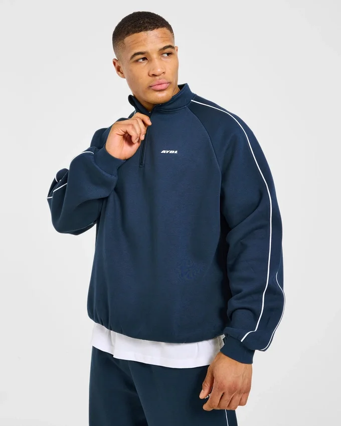 Pull oversize Restore à fermeture éclair 1/4