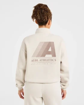 Pull oversize Retro Athletics à fermeture éclair 1/4