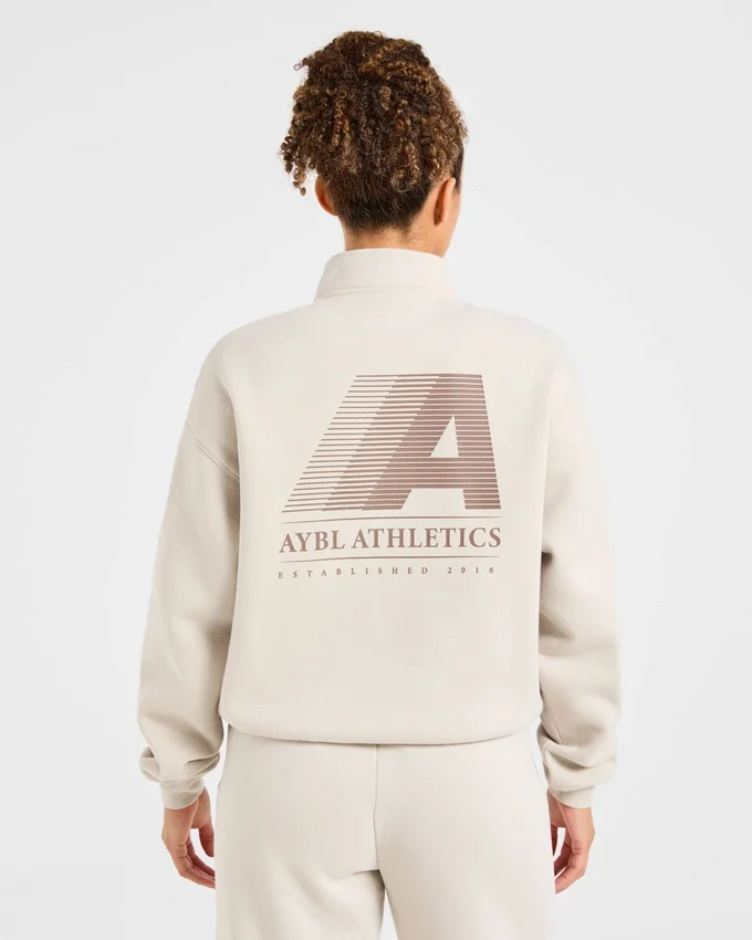 Pull oversize Retro Athletics à fermeture éclair 1/4
