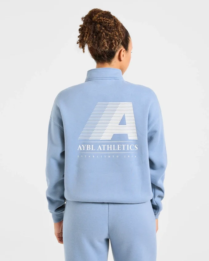 Pull oversize Retro Athletics à fermeture éclair 1/4