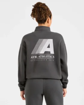 Pull oversize Retro Athletics à fermeture éclair 1/4
