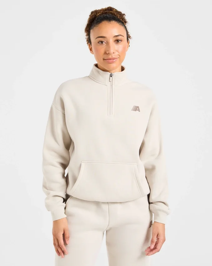 Pull oversize Retro Athletics à fermeture éclair 1/4