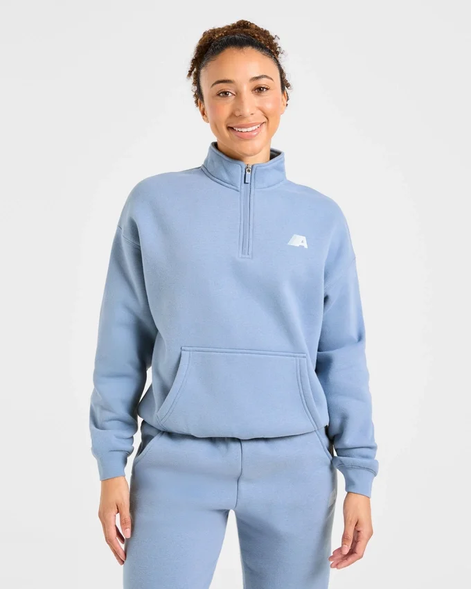 Pull oversize Retro Athletics à fermeture éclair 1/4