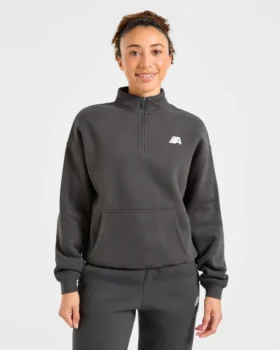 Pull oversize Retro Athletics à fermeture éclair 1/4