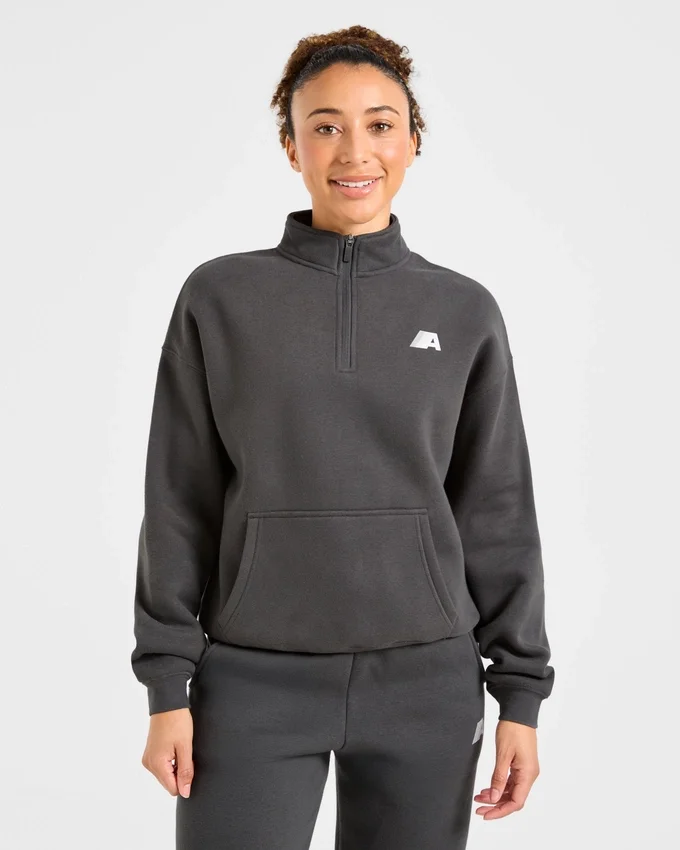 Pull oversize Retro Athletics à fermeture éclair 1/4