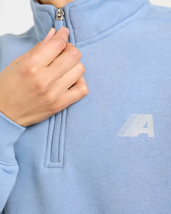 Pull oversize Retro Athletics à fermeture éclair 1/4