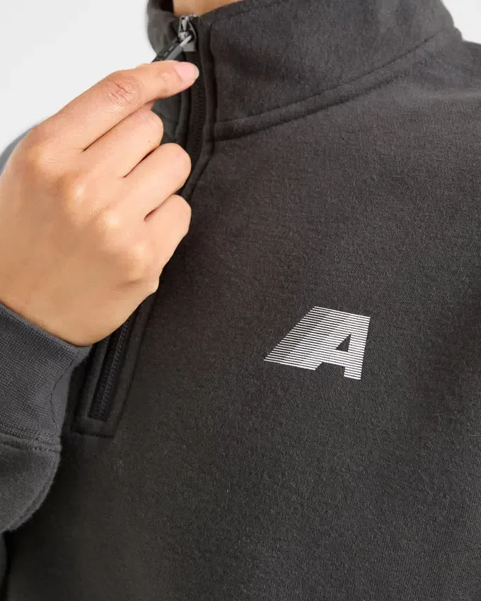 Pull oversize Retro Athletics à fermeture éclair 1/4