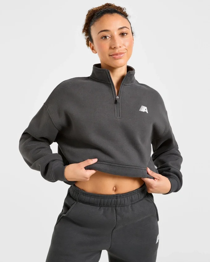 Pull oversize Retro Athletics à fermeture éclair 1/4