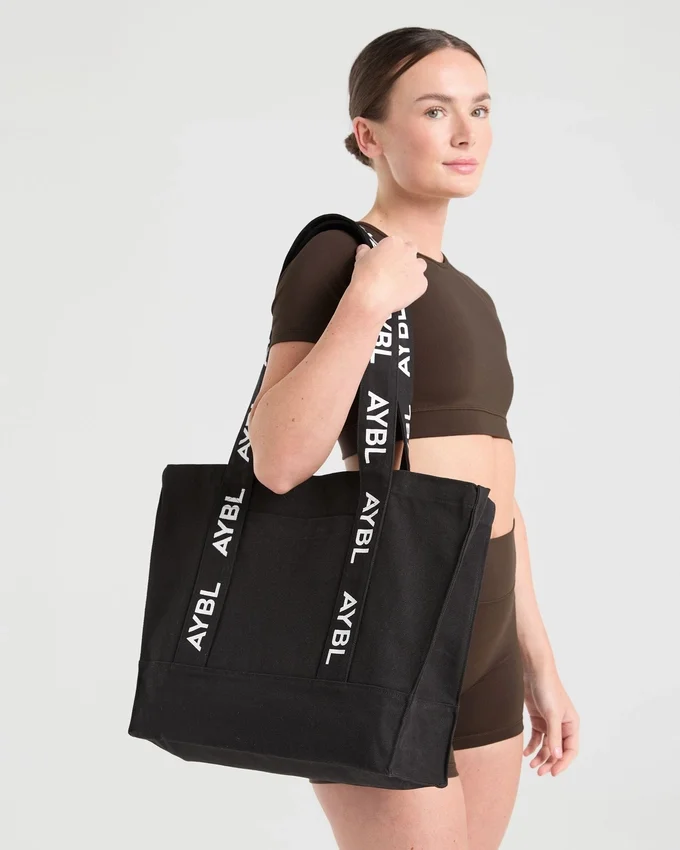 Sac fourre-tout à anses griffé