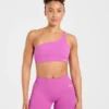 Soutien-gorge de sport sans coutures à une épaule Enhance