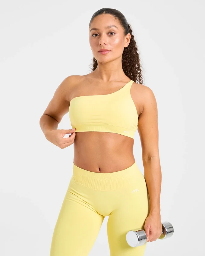 Soutien-gorge de sport sans coutures à une épaule Enhance