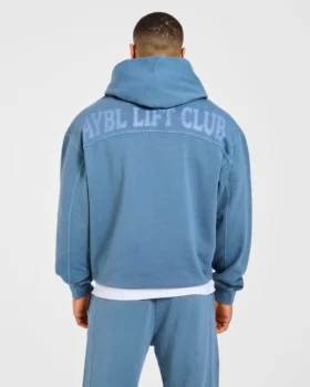 Sweat à capuche Lift Club effet vieilli