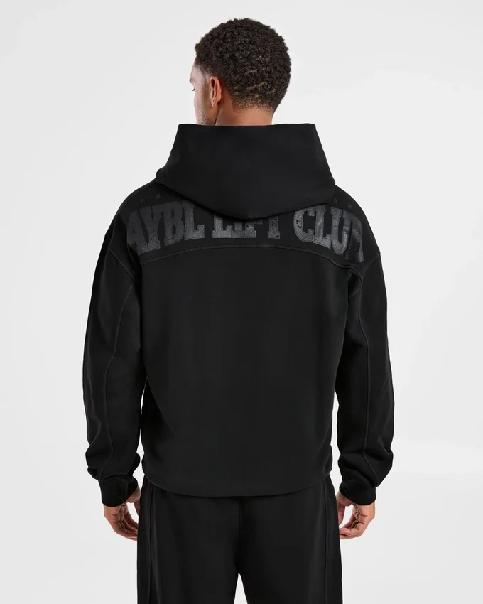 Sweat à capuche Lift Club effet vieilli