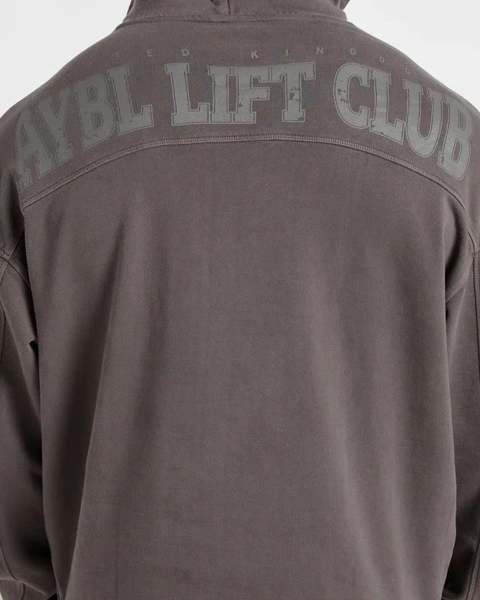 Sweat à capuche Lift Club effet vieilli