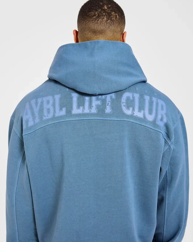 Sweat à capuche Lift Club effet vieilli