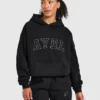 Sweat à capuche oversize avec applique « Varsity »