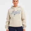 Sweat à capuche oversize avec inscription brodée