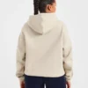 Sweat à capuche oversize avec inscription brodée