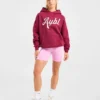 Sweat à capuche oversize avec inscription brodée