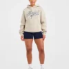 Sweat à capuche oversize avec inscription brodée