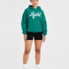 Sweat à capuche oversize avec inscription brodée